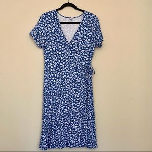 Floral Faux-Wrap Dress